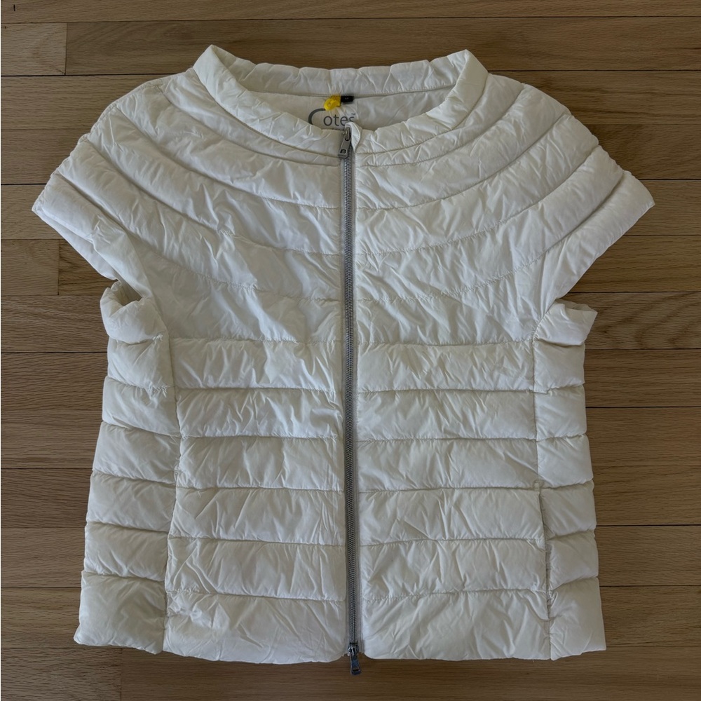 Cotes of London – The St Ives Down Vest/Jacket Size Medium white/ivory color